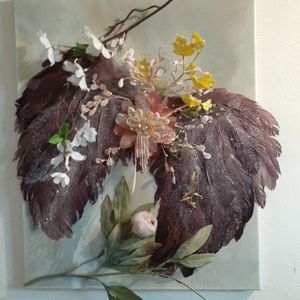 "Innocence" 3D Assemblage Art 16x20 inch OOAK Painting